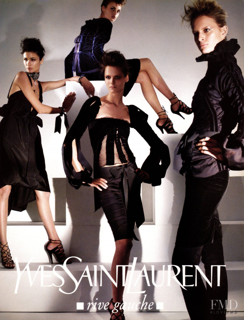 Carmen Kass featured in  the Saint Laurent advertisement for Autumn/Winter 2002