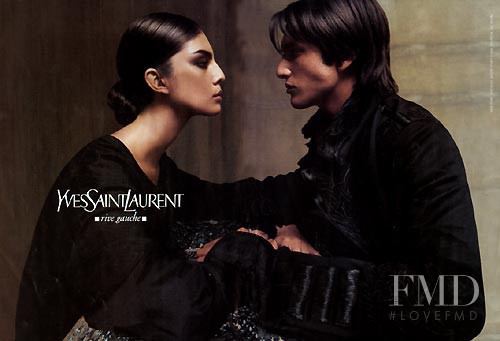 Liliana Dominguez featured in  the Saint Laurent advertisement for Autumn/Winter 2001