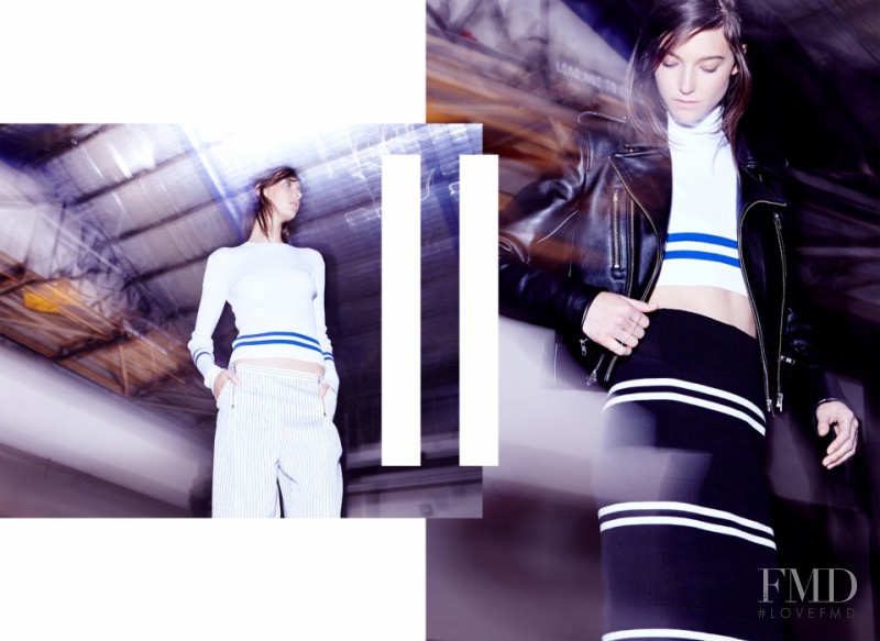 Stephanie Joy Field featured in  the Dion Lee advertisement for Spring/Summer 2014