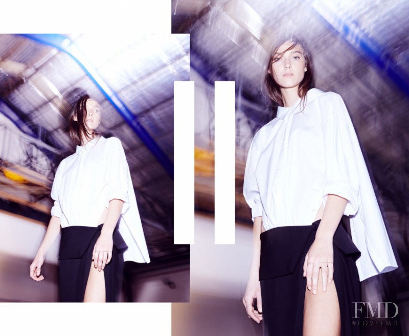 Stephanie Joy Field featured in  the Dion Lee advertisement for Spring/Summer 2014