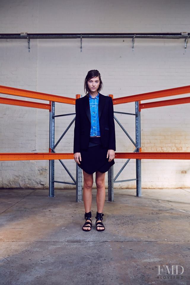 Stephanie Joy Field featured in  the Dion Lee II lookbook for Spring/Summer 2014