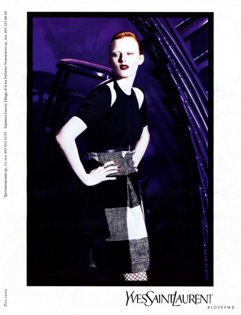 Karen Elson featured in  the Saint Laurent advertisement for Spring/Summer 2007