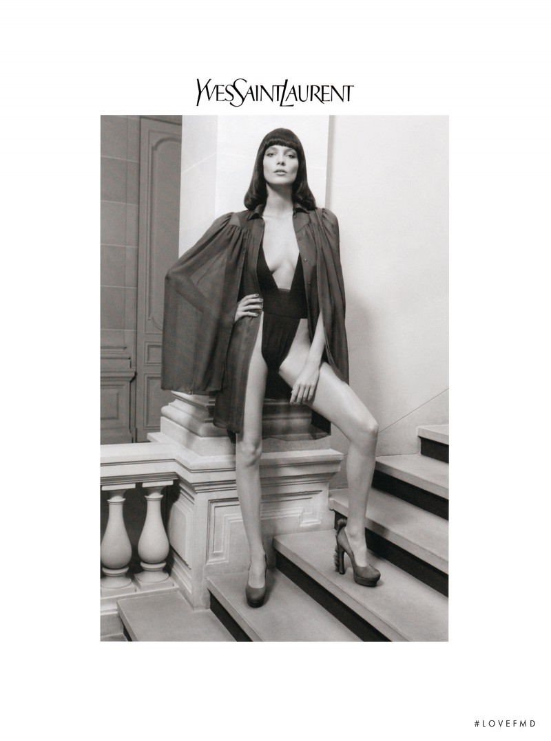 Daria Werbowy featured in  the Saint Laurent advertisement for Autumn/Winter 2010