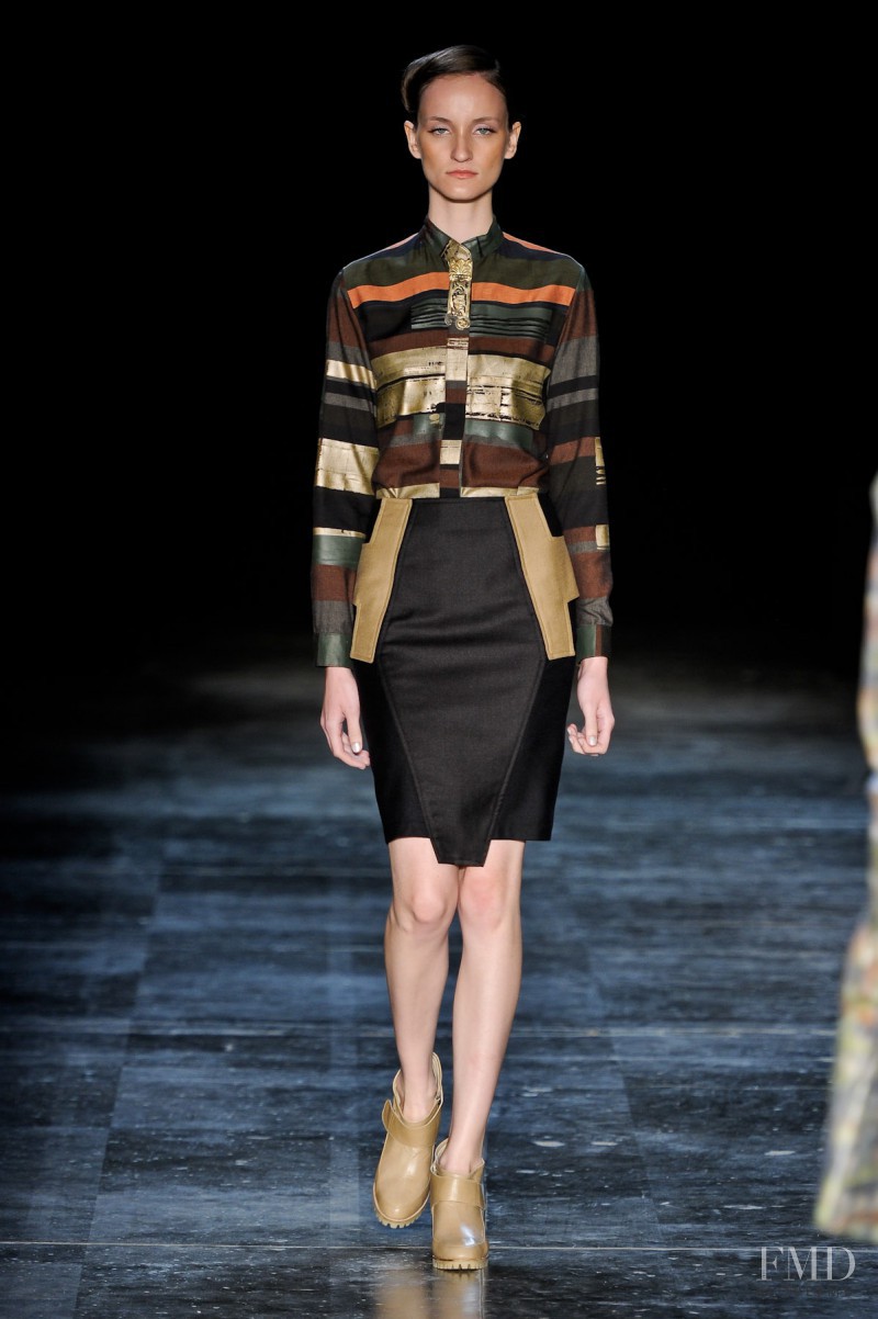 Marina Heiden featured in  the Fernanda Yamamoto fashion show for Autumn/Winter 2012