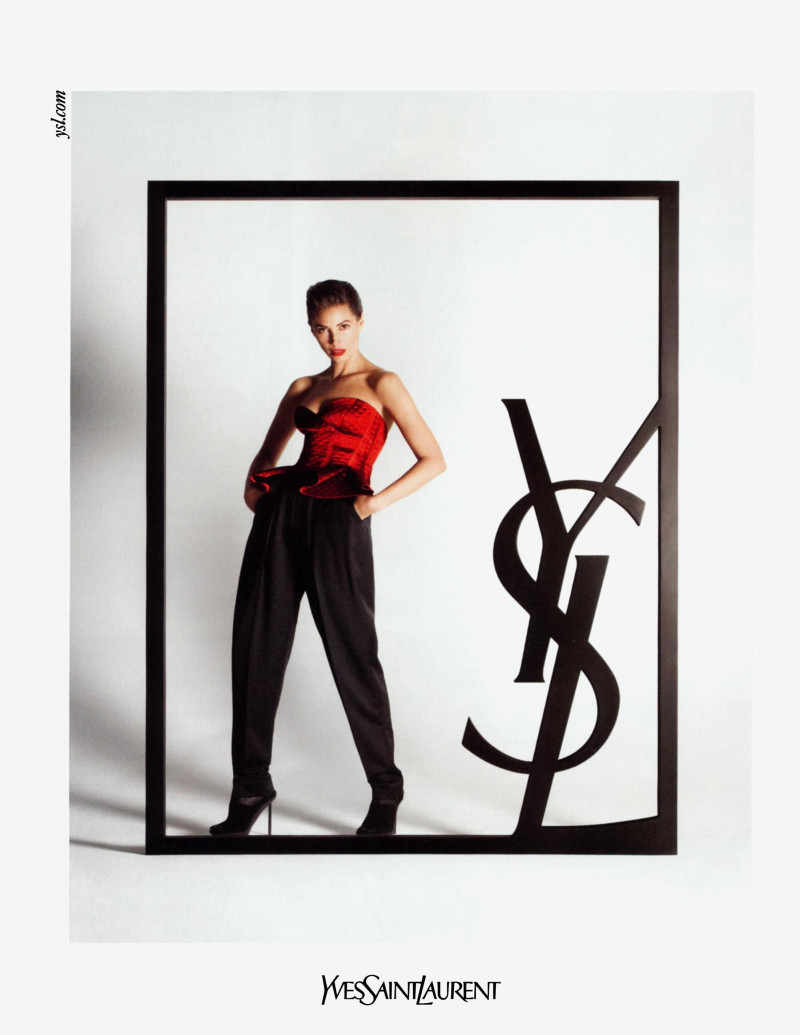 Christy Turlington featured in  the Saint Laurent advertisement for Autumn/Winter 2009