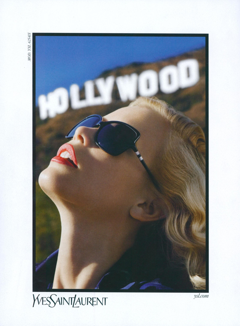 Claudia Schiffer featured in  the Saint Laurent advertisement for Spring/Summer 2009