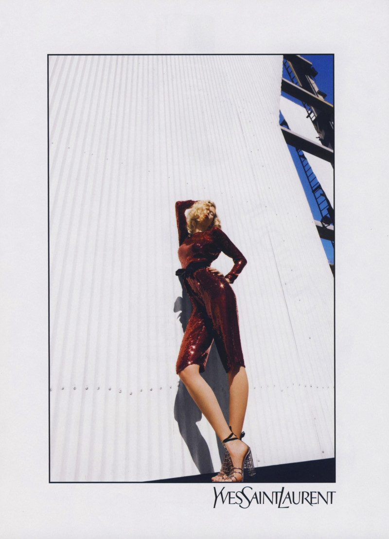 Claudia Schiffer featured in  the Saint Laurent advertisement for Spring/Summer 2009
