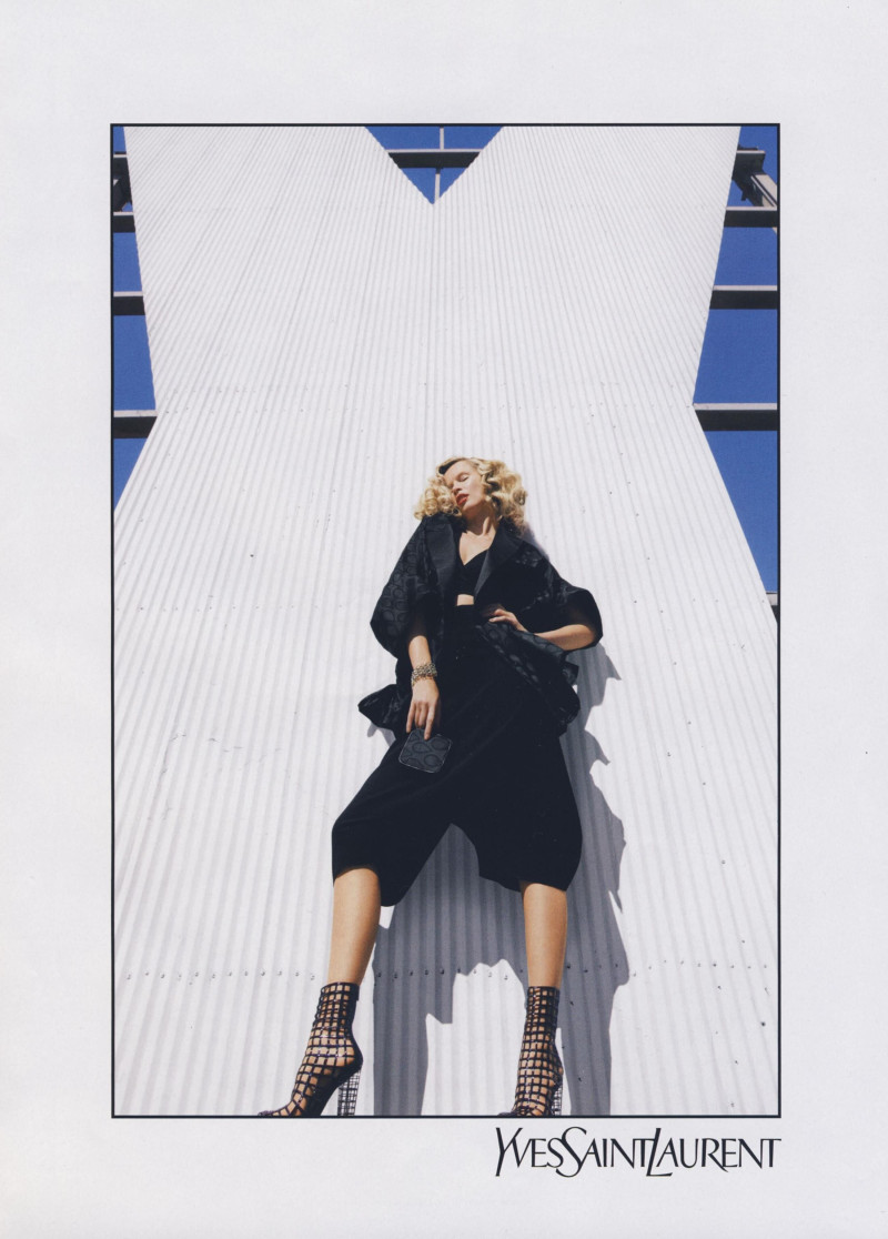 Claudia Schiffer featured in  the Saint Laurent advertisement for Spring/Summer 2009