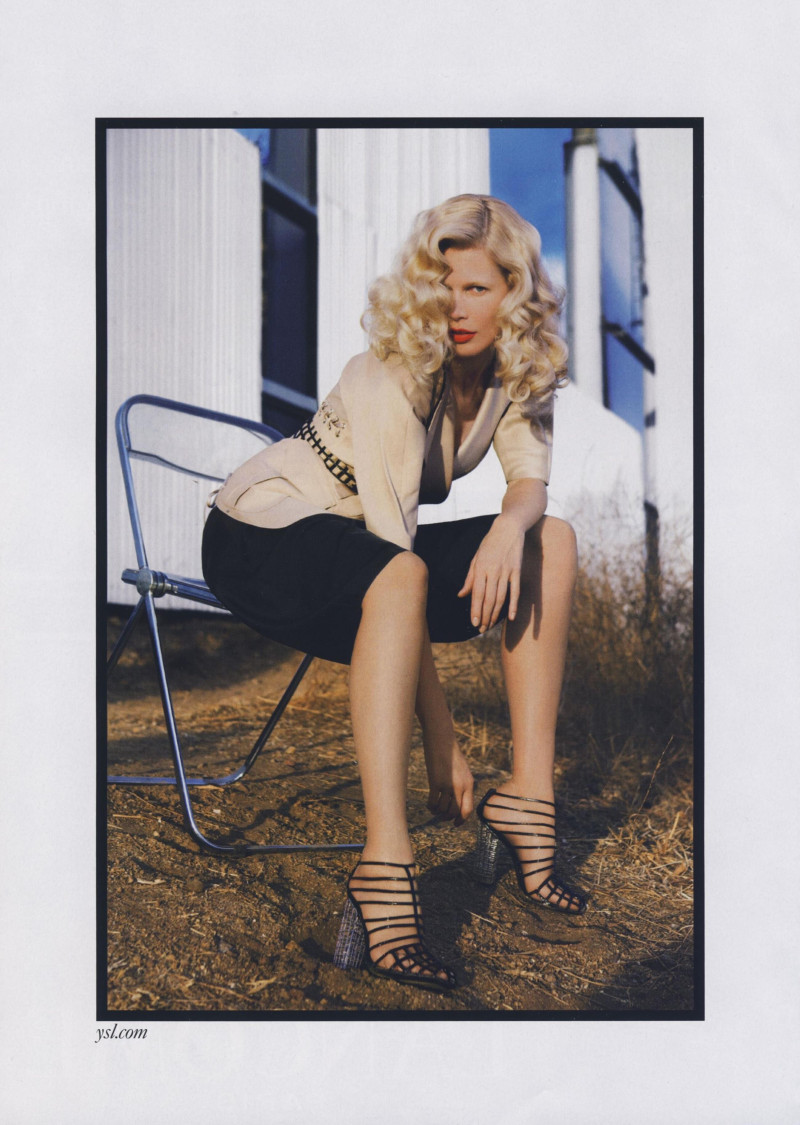 Claudia Schiffer featured in  the Saint Laurent advertisement for Spring/Summer 2009