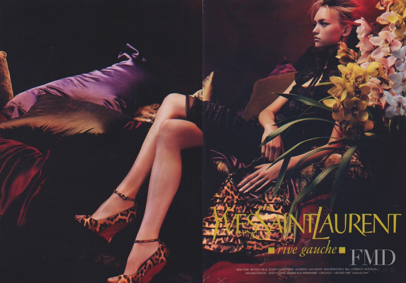 Gemma Ward featured in  the Saint Laurent advertisement for Autumn/Winter 2004