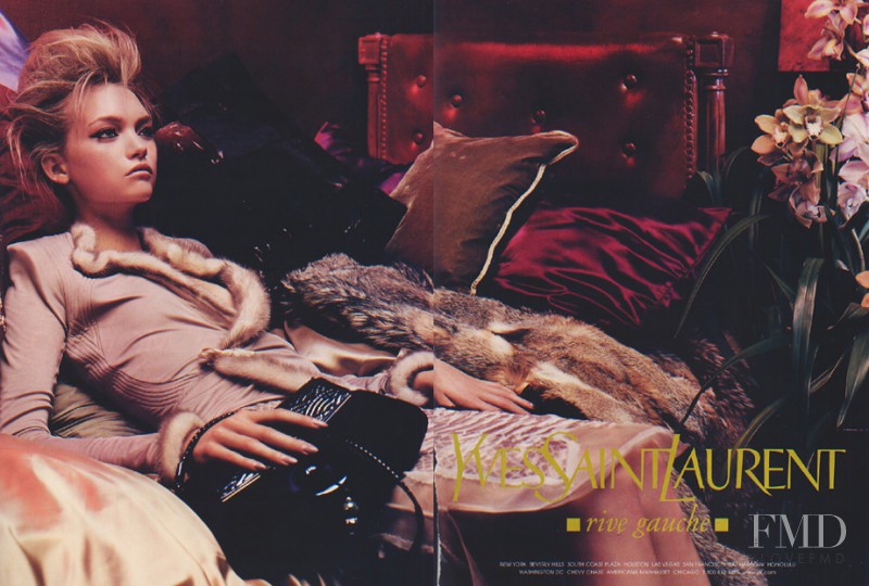 Gemma Ward featured in  the Saint Laurent advertisement for Autumn/Winter 2004