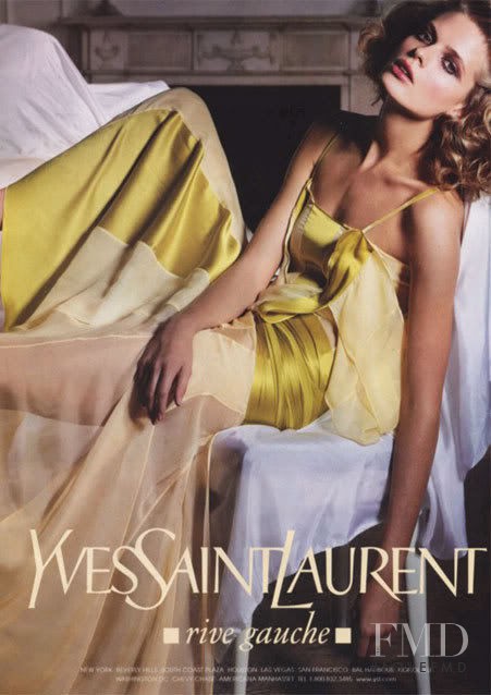 Julia Stegner featured in  the Saint Laurent advertisement for Spring/Summer 2004