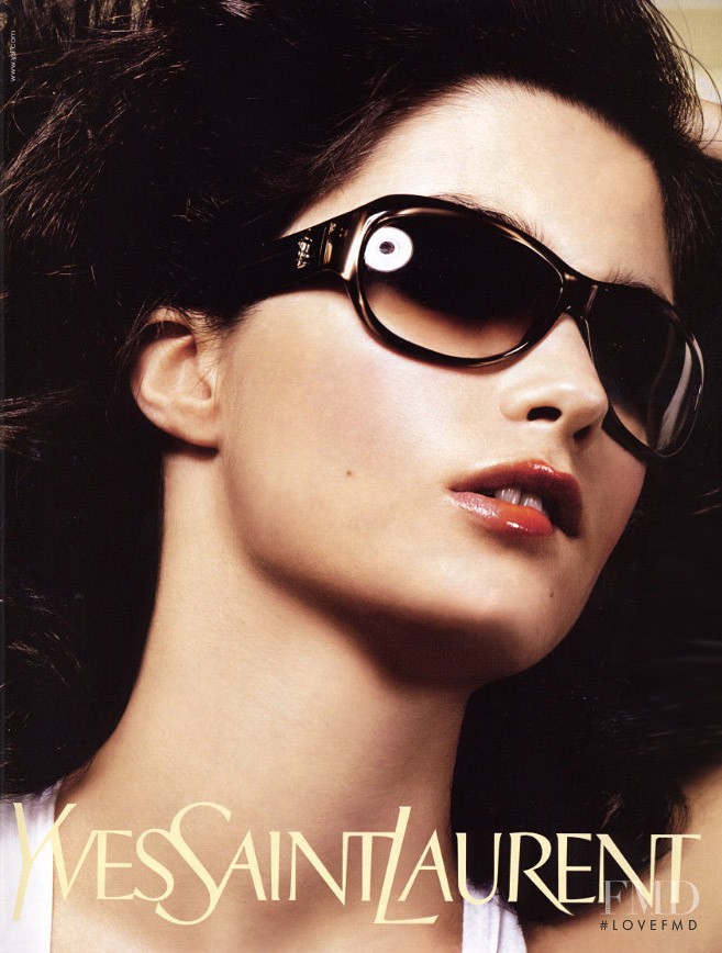 Marija Vujovic featured in  the Saint Laurent advertisement for Spring/Summer 2004