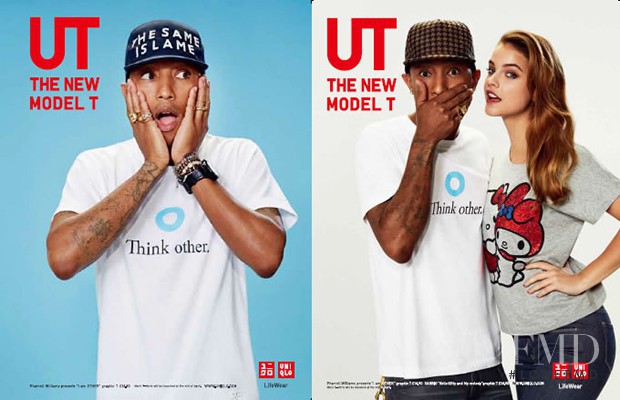 Barbara Palvin featured in  the Uniqlo UT advertisement for Spring/Summer 2014