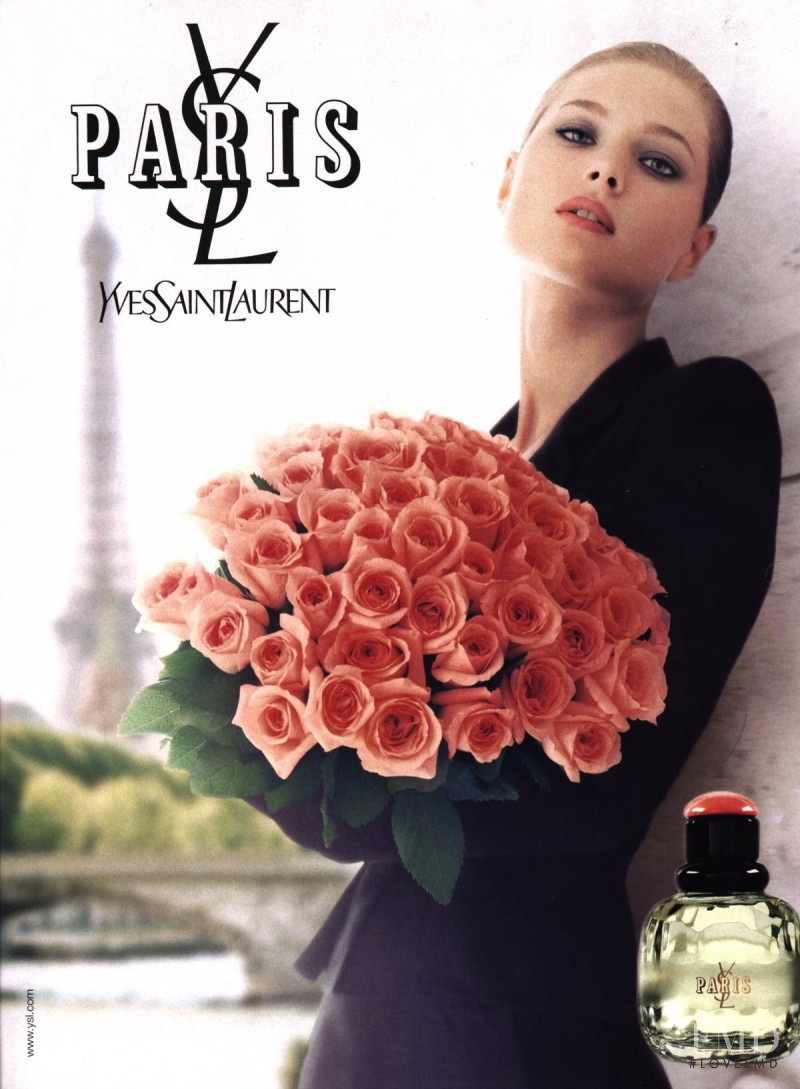 Julie de Gouy featured in  the YSL Fragrance Paris advertisement for Autumn/Winter 2005