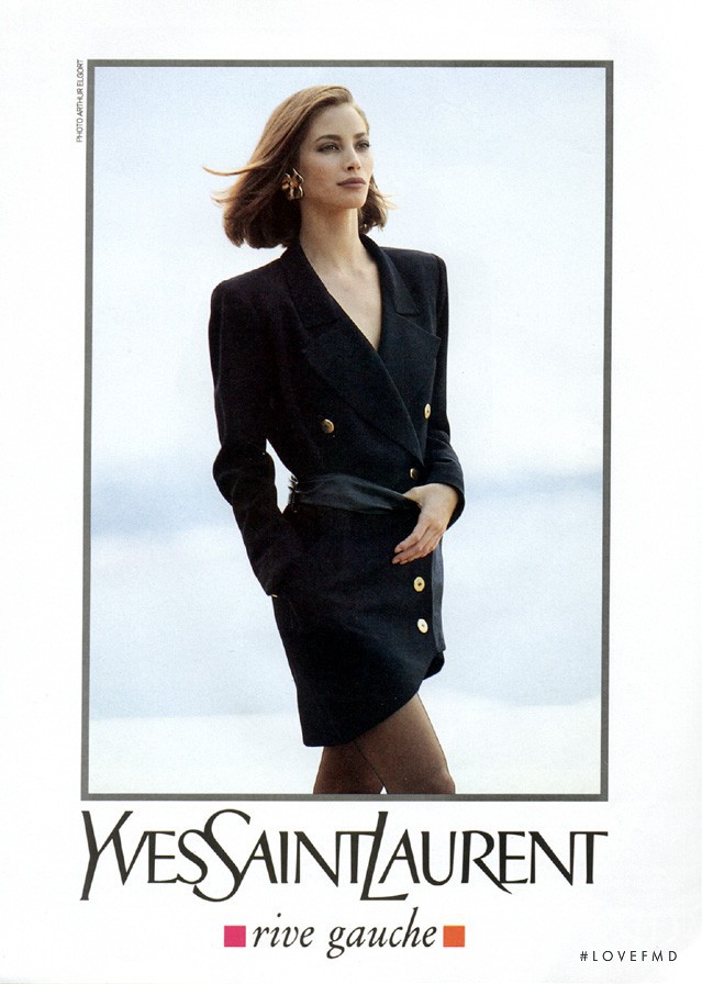 Christy Turlington featured in  the Saint Laurent advertisement for Spring/Summer 1990