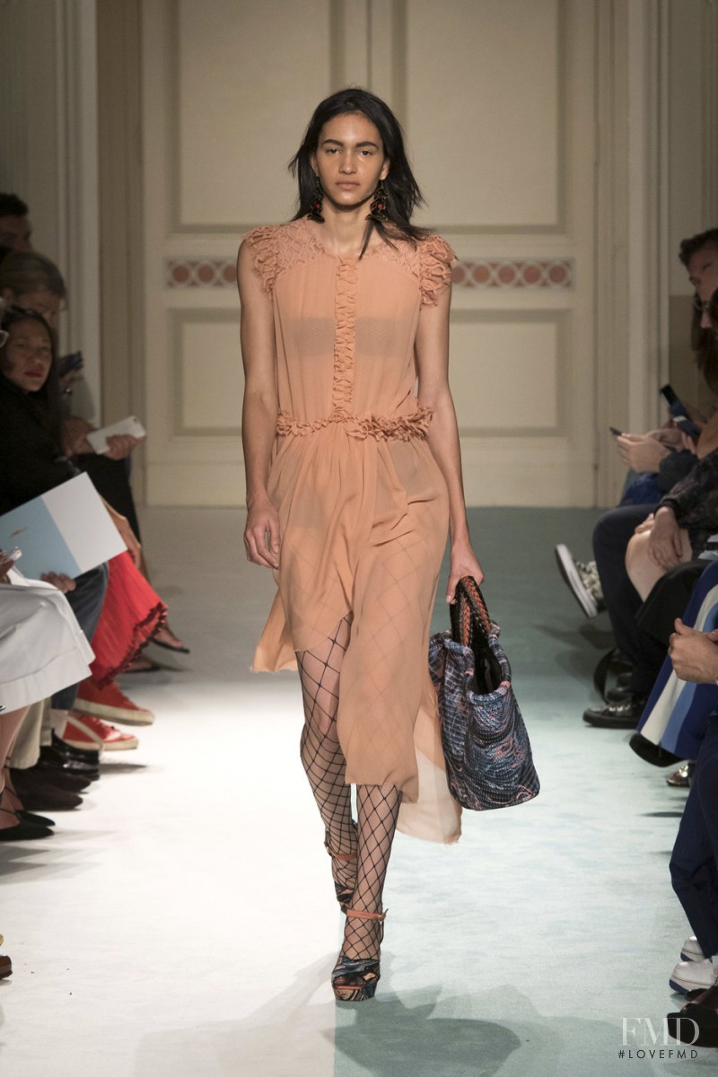 Hanne Linhares featured in  the Kristina Ti fashion show for Spring/Summer 2017