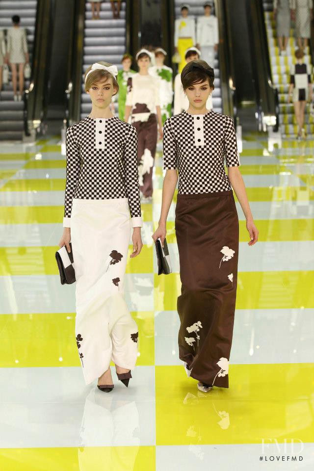 Kate Bogucharskaia featured in  the Louis Vuitton fashion show for Spring/Summer 2013