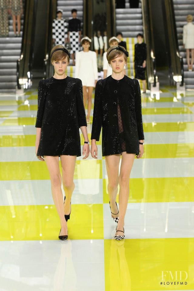 Edie Campbell featured in  the Louis Vuitton fashion show for Spring/Summer 2013