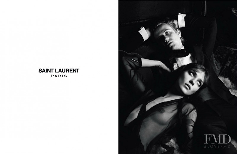 Kati Nescher featured in  the Saint Laurent advertisement for Autumn/Winter 2012