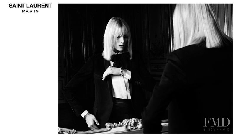 Anja Rubik featured in  the Saint Laurent advertisement for Autumn/Winter 2012
