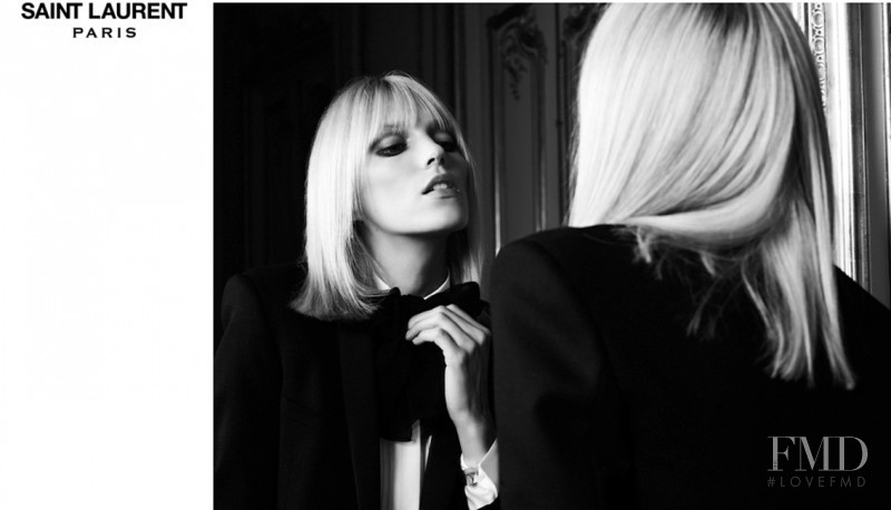 Anja Rubik featured in  the Saint Laurent advertisement for Autumn/Winter 2012