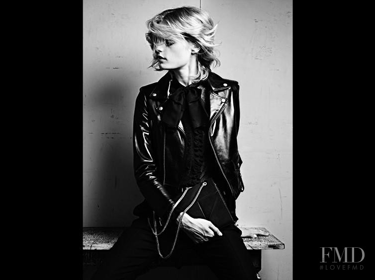 Hanne Gaby Odiele featured in  the Saint Laurent advertisement for Pre-Fall 2013