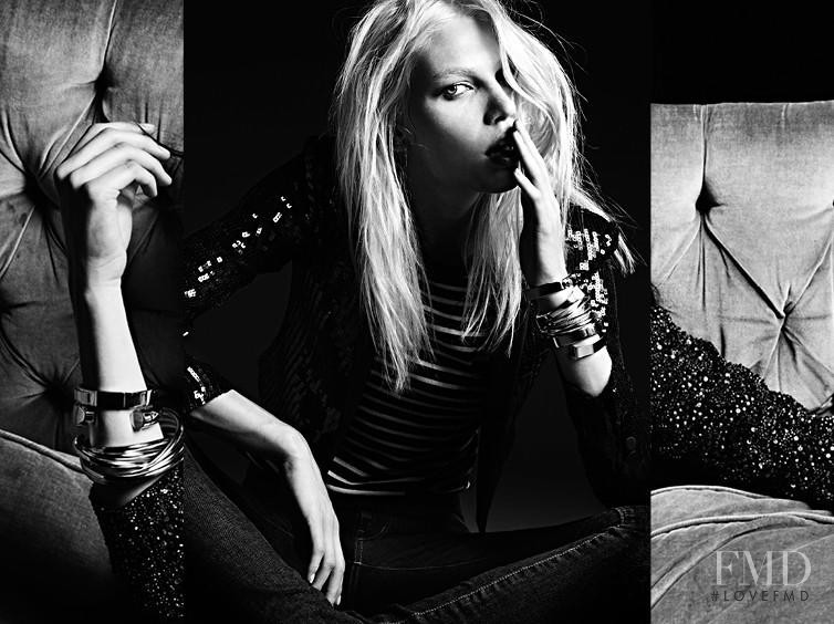 Aline Weber featured in  the Saint Laurent advertisement for Pre-Fall 2013