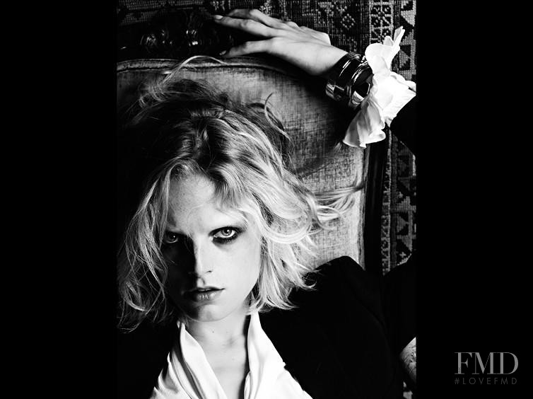 Hanne Gaby Odiele featured in  the Saint Laurent advertisement for Pre-Fall 2013