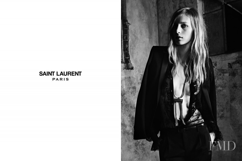 Julia Nobis featured in  the Saint Laurent advertisement for Spring/Summer 2013