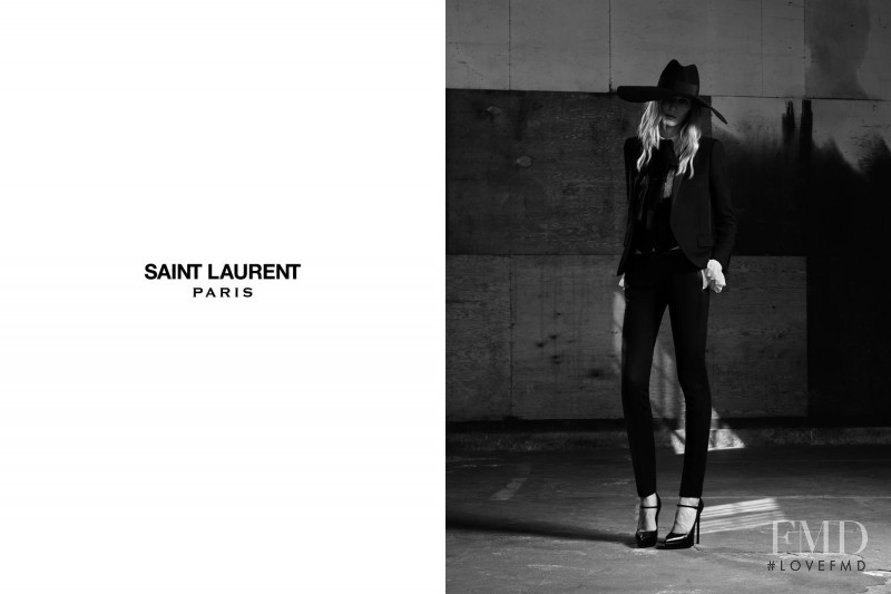 Julia Nobis featured in  the Saint Laurent advertisement for Spring/Summer 2013