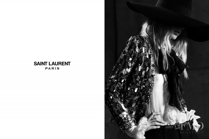 Julia Nobis featured in  the Saint Laurent advertisement for Spring/Summer 2013