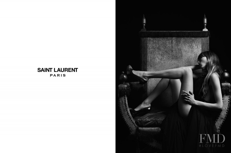 Edie Campbell featured in  the Saint Laurent advertisement for Spring/Summer 2013