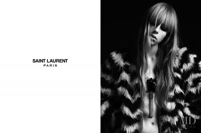 Edie Campbell featured in  the Saint Laurent advertisement for Spring/Summer 2013