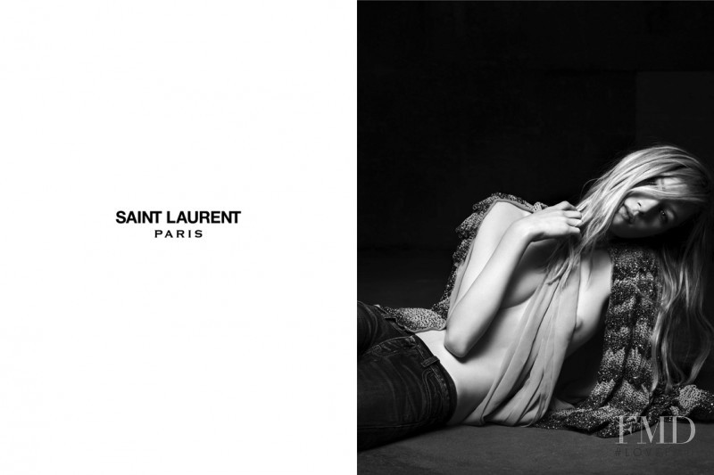 Julia Nobis featured in  the Saint Laurent advertisement for Spring/Summer 2013