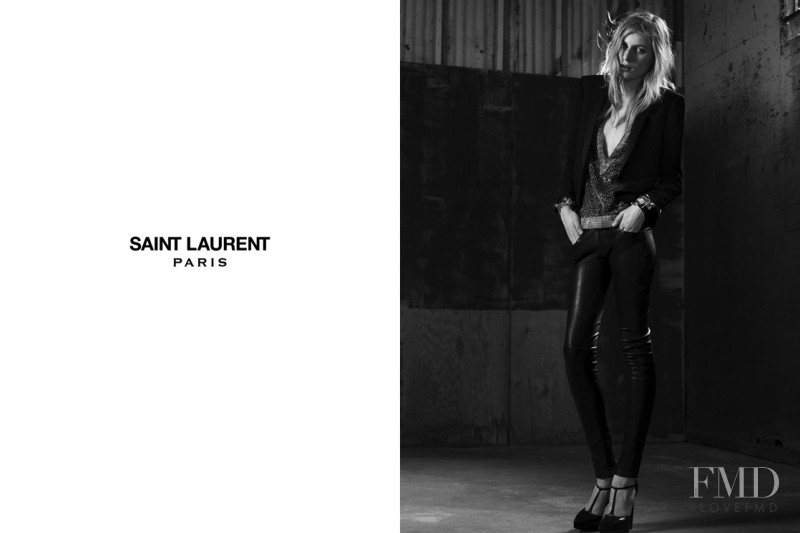 Julia Nobis featured in  the Saint Laurent advertisement for Spring/Summer 2013