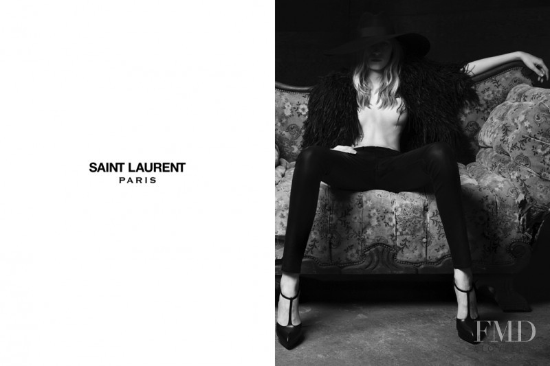 Julia Nobis featured in  the Saint Laurent advertisement for Spring/Summer 2013