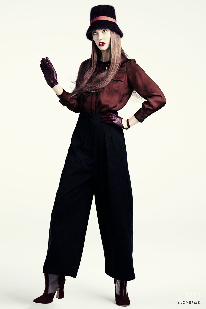 Karlie Kloss featured in  the H&M lookbook for Fall 2011