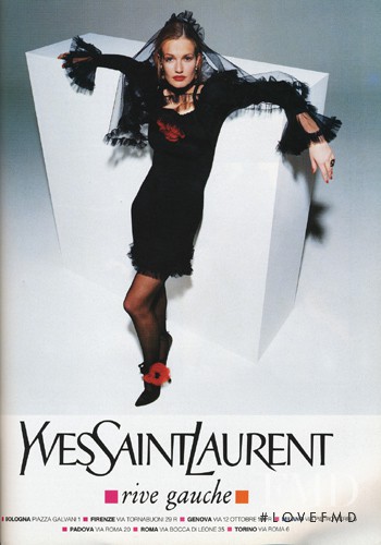 Karen Mulder featured in  the Saint Laurent advertisement for Autumn/Winter 1994