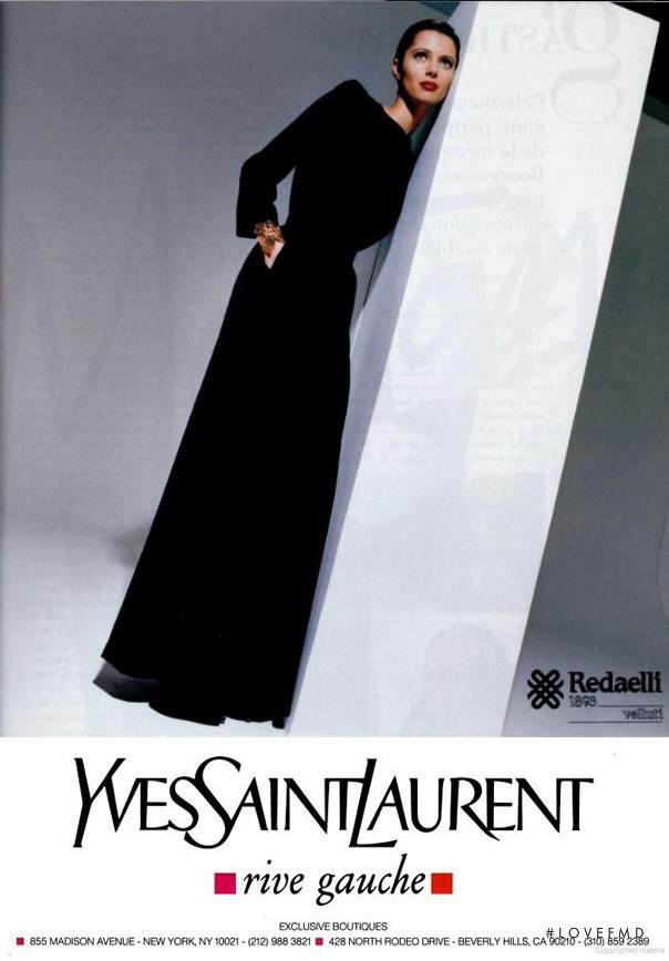 Heather Stewart-Whyte featured in  the Saint Laurent advertisement for Autumn/Winter 1994
