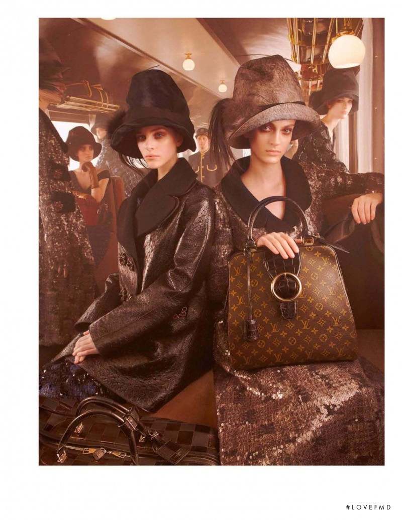 Elena Bartels featured in  the Louis Vuitton advertisement for Autumn/Winter 2012