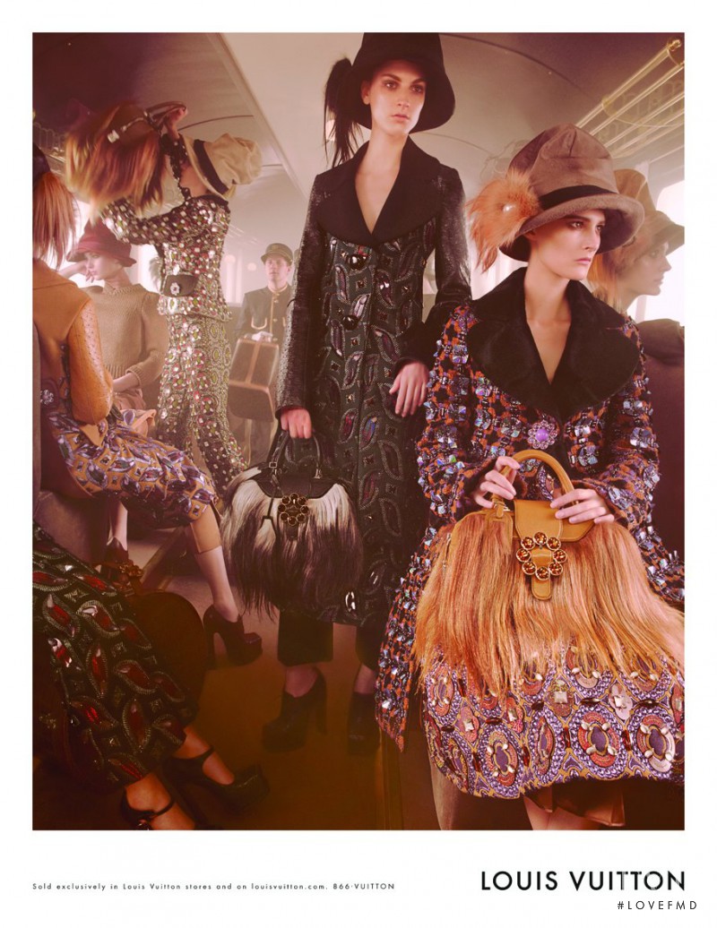 Marie Piovesan featured in  the Louis Vuitton advertisement for Autumn/Winter 2012