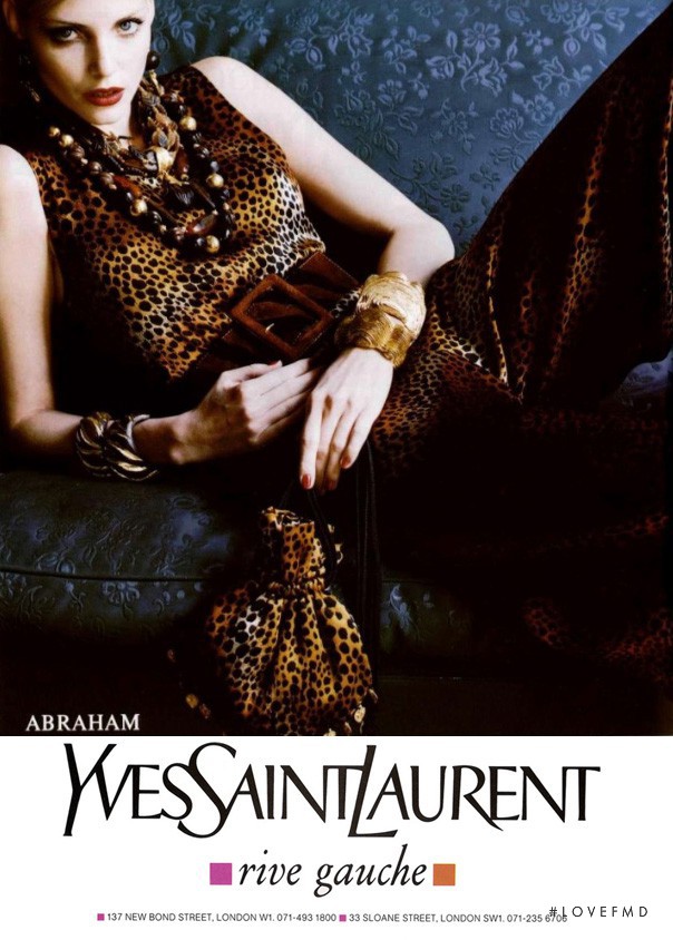 Nadja Auermann featured in  the Saint Laurent advertisement for Autumn/Winter 1995