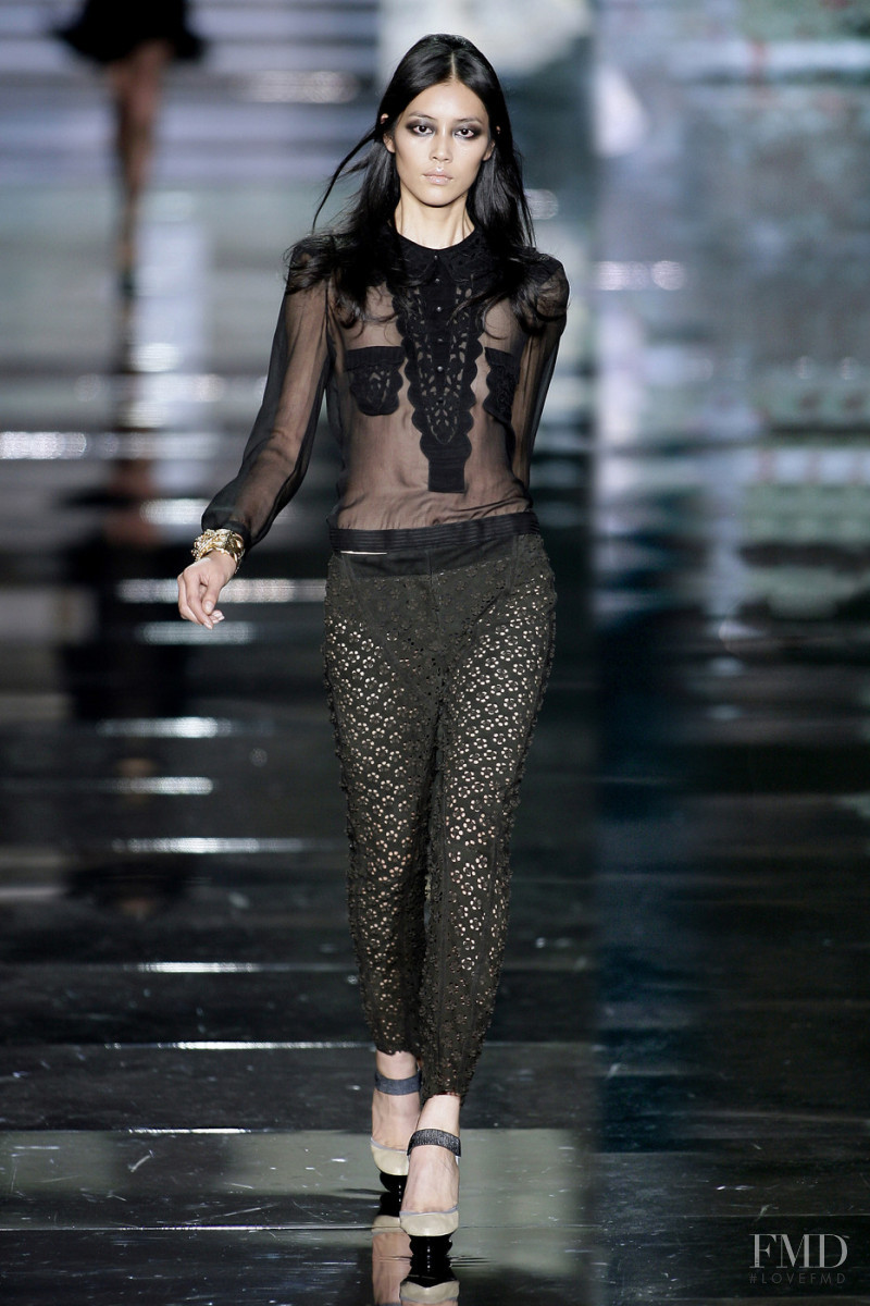Liu Wen featured in  the Roberto Cavalli fashion show for Spring/Summer 2009