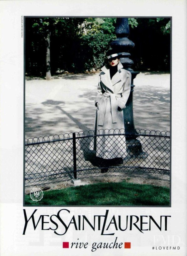 Patricia Hartmann featured in  the Saint Laurent advertisement for Autumn/Winter 1992