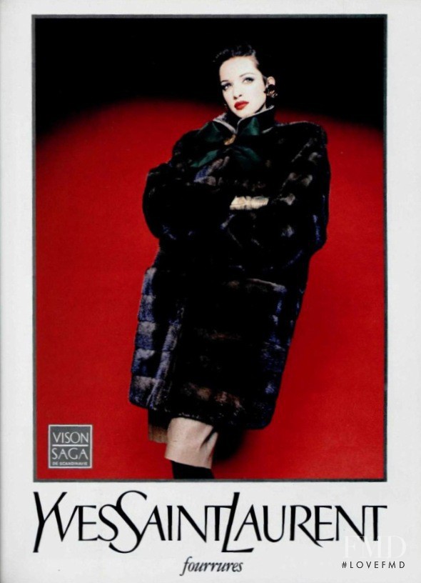 Patricia Hartmann featured in  the Saint Laurent advertisement for Autumn/Winter 1992