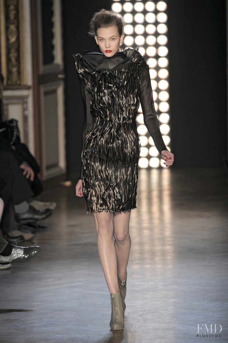 Karlie Kloss featured in  the Sophia Kokosalaki fashion show for Autumn/Winter 2010