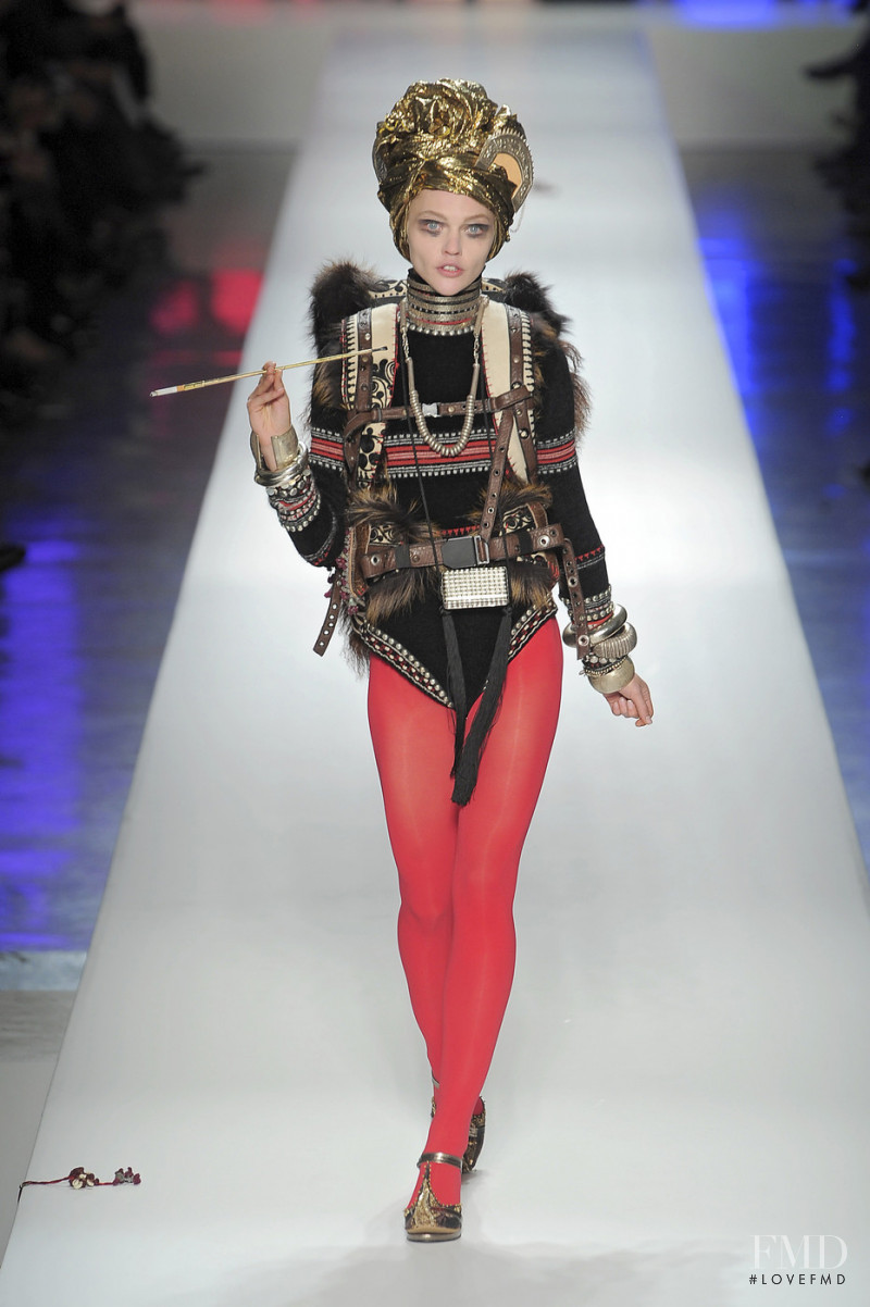 Sasha Pivovarova featured in  the Jean-Paul Gaultier fashion show for Autumn/Winter 2010