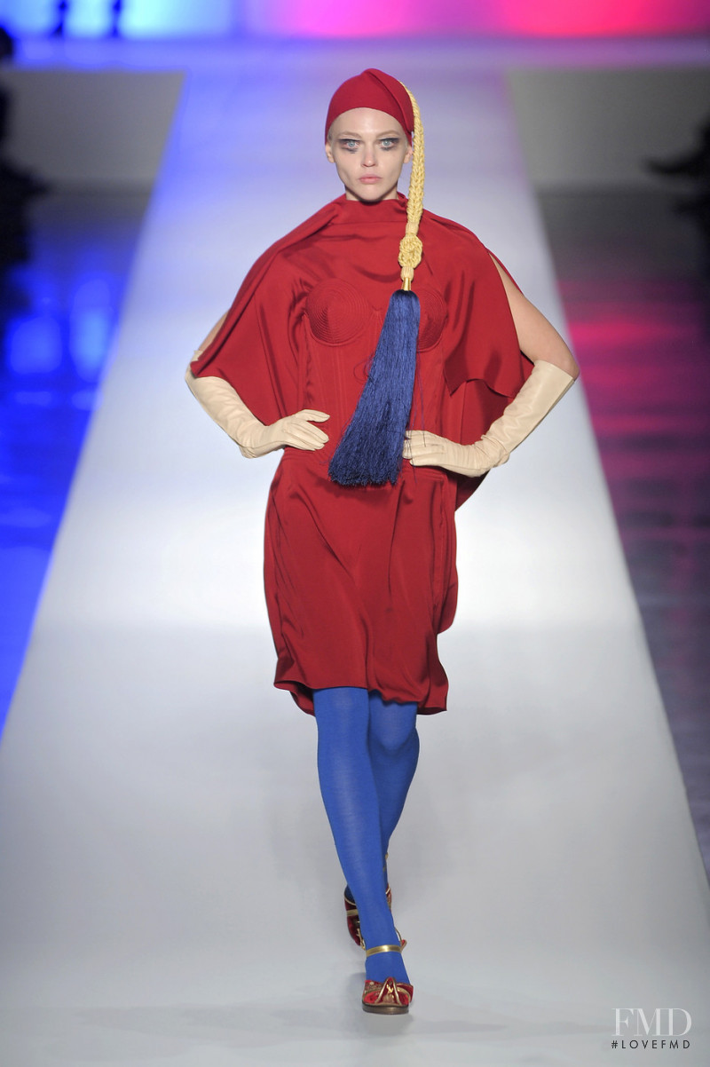 Sasha Pivovarova featured in  the Jean-Paul Gaultier fashion show for Autumn/Winter 2010