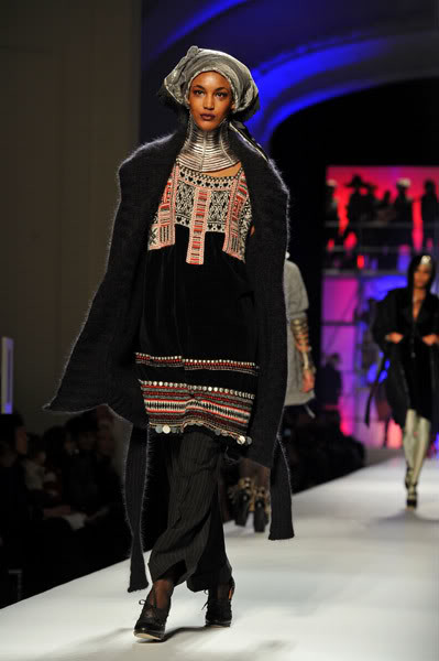 Sessilee Lopez featured in  the Jean-Paul Gaultier fashion show for Autumn/Winter 2010